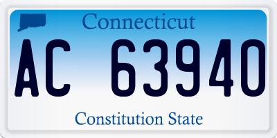 CT license plate AC63940
