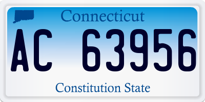 CT license plate AC63956