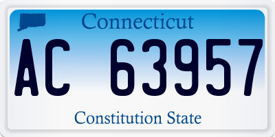 CT license plate AC63957