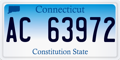 CT license plate AC63972