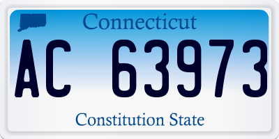 CT license plate AC63973