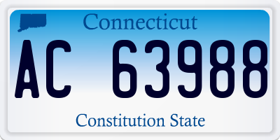 CT license plate AC63988