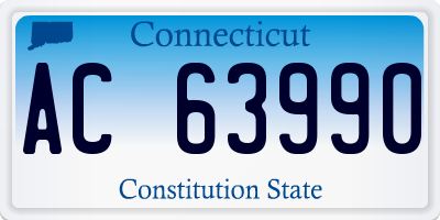 CT license plate AC63990