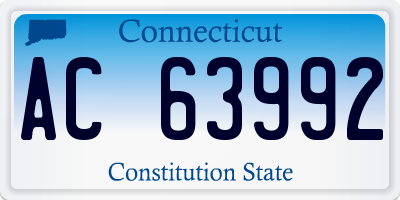 CT license plate AC63992