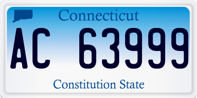 CT license plate AC63999