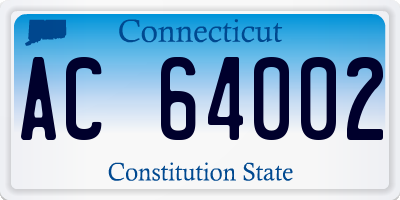 CT license plate AC64002