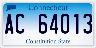 CT license plate AC64013