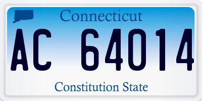 CT license plate AC64014