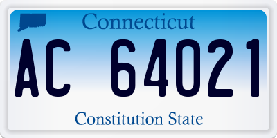 CT license plate AC64021