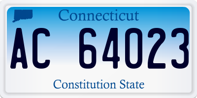 CT license plate AC64023