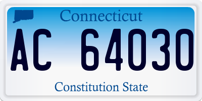 CT license plate AC64030