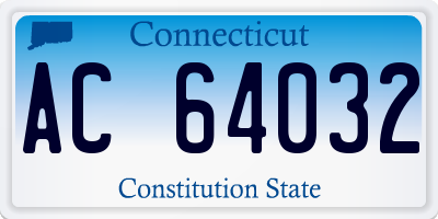 CT license plate AC64032