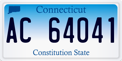 CT license plate AC64041