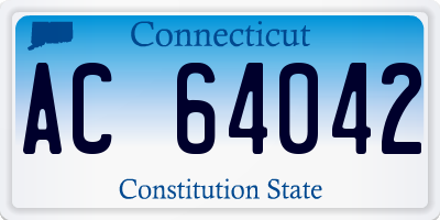 CT license plate AC64042