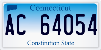 CT license plate AC64054