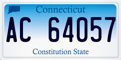 CT license plate AC64057