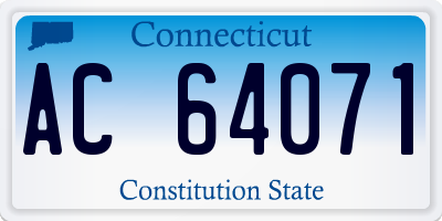 CT license plate AC64071