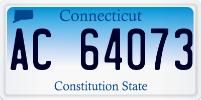 CT license plate AC64073