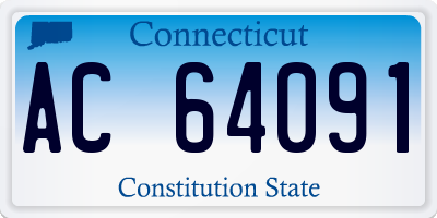 CT license plate AC64091