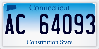 CT license plate AC64093