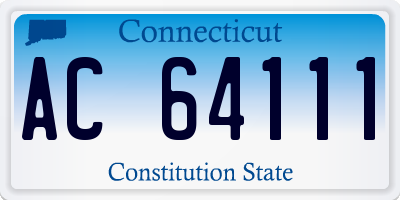 CT license plate AC64111
