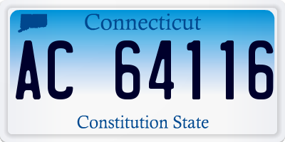 CT license plate AC64116