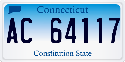 CT license plate AC64117