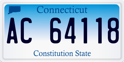CT license plate AC64118