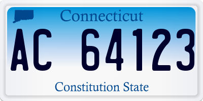 CT license plate AC64123