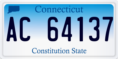 CT license plate AC64137