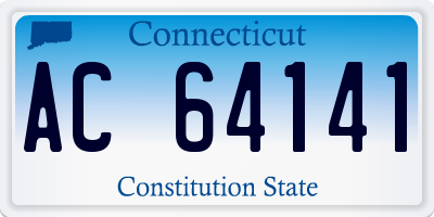 CT license plate AC64141