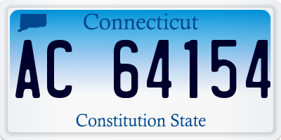 CT license plate AC64154