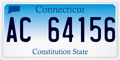 CT license plate AC64156
