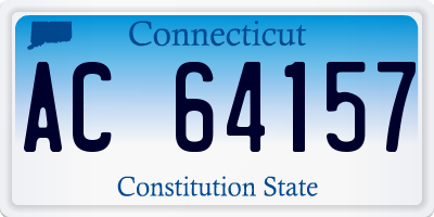 CT license plate AC64157