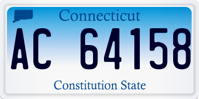 CT license plate AC64158