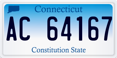 CT license plate AC64167