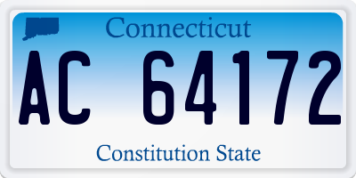 CT license plate AC64172