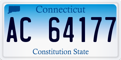 CT license plate AC64177