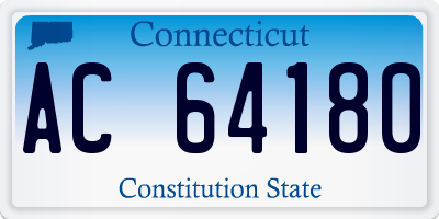 CT license plate AC64180
