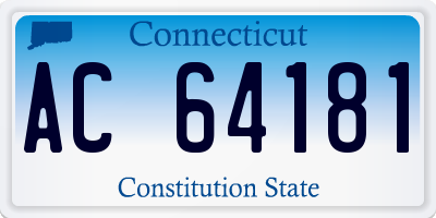 CT license plate AC64181