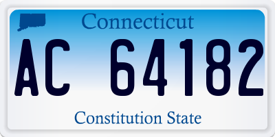 CT license plate AC64182