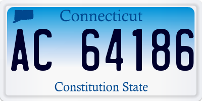 CT license plate AC64186