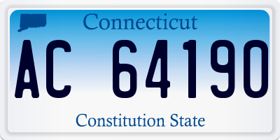 CT license plate AC64190