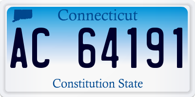 CT license plate AC64191