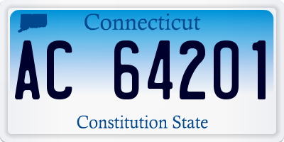 CT license plate AC64201