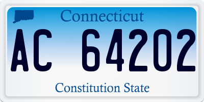 CT license plate AC64202