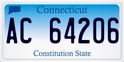 CT license plate AC64206