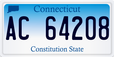 CT license plate AC64208