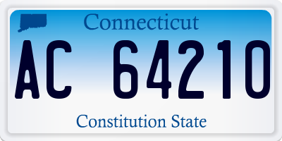 CT license plate AC64210