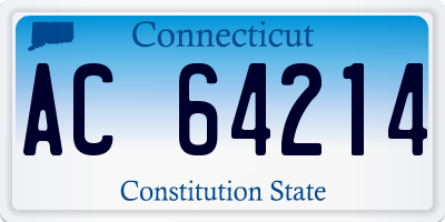 CT license plate AC64214